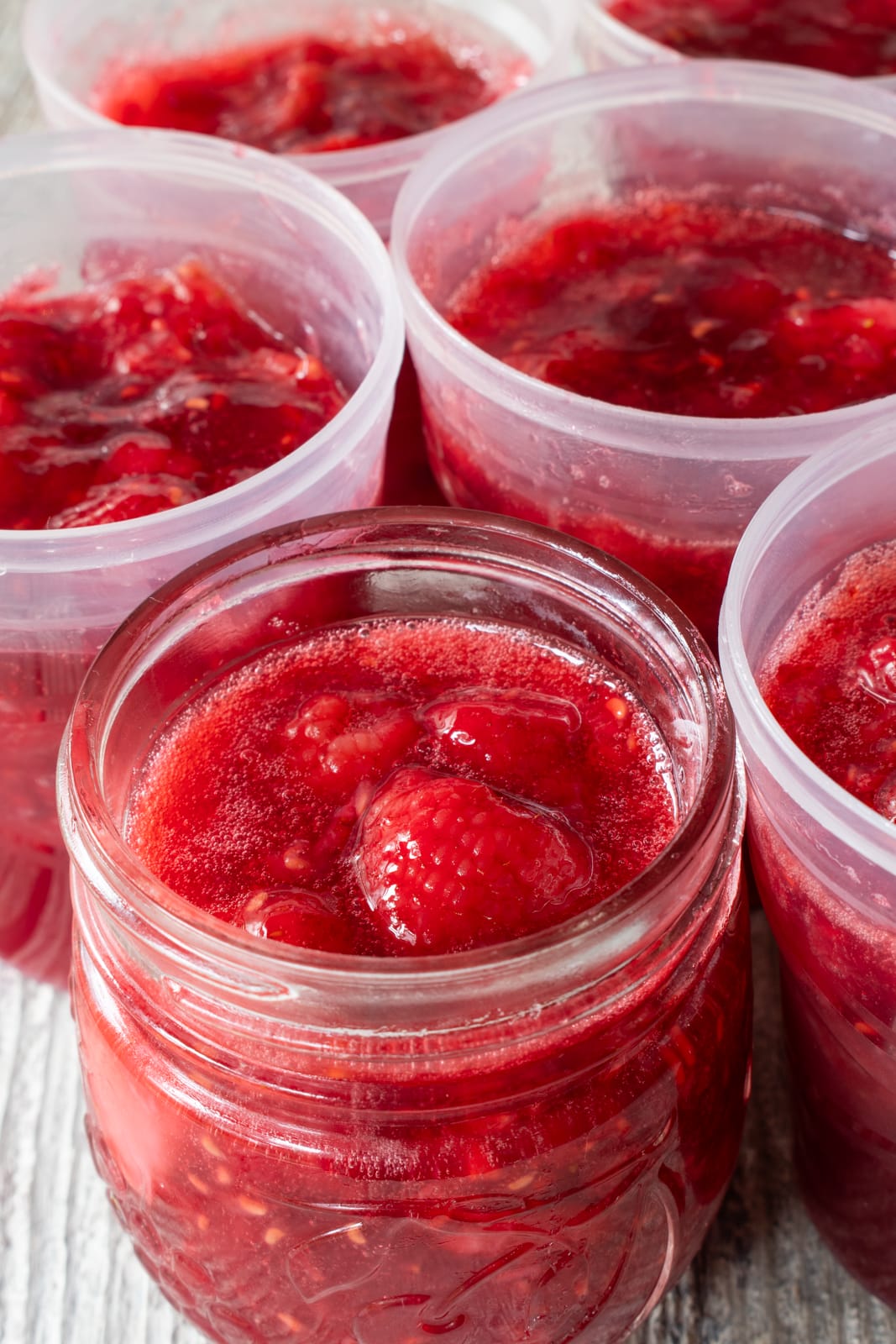 Raspberry Strawberry Freezer Jam