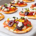 Mini Greek Naan Pizzas